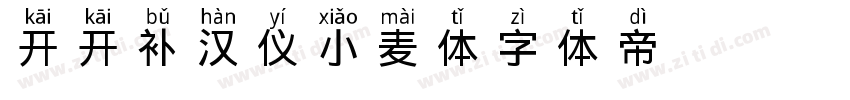 开开补 汉仪小麦体字体转换